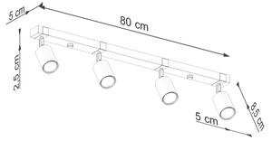 Sollux SL.1346 - Faretto FAGER 4xGU10/10W/230V nero