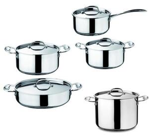 MEPRA Batteria Pentole Induzione 10 Pezzi Antiaderenti in Acciaio Inox 18/10 - GLAMOUR STONE