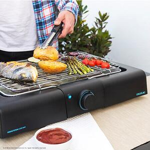 Cecotec Barbecue Elettrico da Tavolo 2400 W Griglia in Acciaio Altezza Regolabile colore Nero PerfectSteak 4200 - 03048