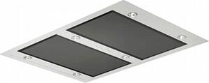 Silverline Cappa Cucina Aspirante Incasso a Soffitto Larghezza 100 cm in Vetro temperato Nero e Acciaio - 4220.10