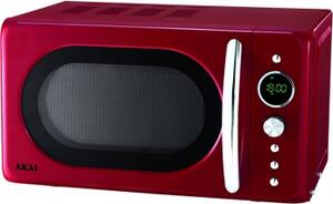 Akai Forno Microonde Combinato con Grill Capacit 20 Litri Potenza 700 Watt con Timer colore Rosso - AKMW203
