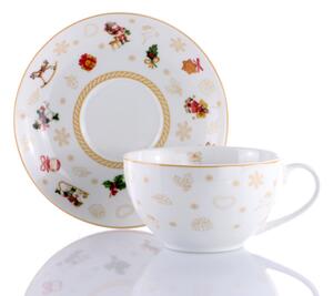 WEISSESTAL tazza colazione con piattino Toys Natale