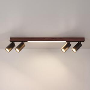 Brilagi - Faretto LED SELE 4xGU10/30W/230V + LED/20W nero/finitura rovere