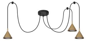 Brilagi - Lampadario a sospensione su cavo CONE TRIPLE SPIDER 3xGX53/15W/230V oro