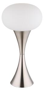 GLOBO LIGHTING Lampada Da Tavolo Stile Moderno in Vetro e Metallo Base con Paralume Opale Interruttore Incluso Attacco E14 Dimensioni 18x36,9 cm c