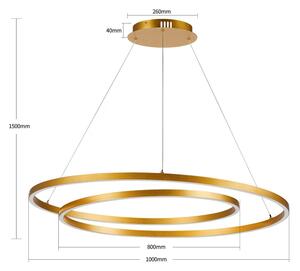 BRILAGI-LED Lampadario dimmerabile a cavo TWISTER LED/105W/230V 3000-6000K dorato + telecomando
