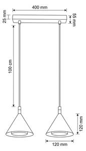 Brilagi - Lampada a sospensione con cavo CONE DOUBLE 2xGX53/15W/230V bianca