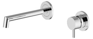 TEOREMA Miscelatore Lavabo Rubinetto Bagno da Parete Monocomando finitura Cromato - Forty 5 45318E11-001