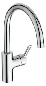 IDEAL STANDARD Miscelatore monocomando per lavello CeraLife con canna alta cromata, beccuccio girevole e tecnologia EasyFix+ - CeraLife