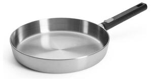 Woll Padella in Acciaio inox 28 cm Manico removibile colore Cromo spazzolato LOGIC STEEL