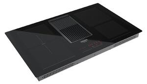Hotpoint Ariston Piano Cottura Induzione con Cappa Integrata Aspirante 4 Fuochi 83 cm colore Nero - HVH 92 B K