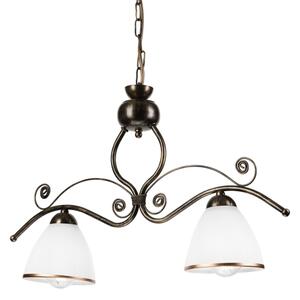 Lampadario a sospensione con catena RETRO 2xE27/60W/230V bronzo/patina