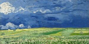 Riproduzione Wheatfield under thunderclouds 1890, Vincent van Gogh