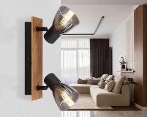 GLOBO LIGHTING Plafoniera a Soffitto Design Moderno da Interno 2 Luci colore Marrone Scuro - 54307-2W Claude