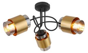 GLOBO LIGHTING Plafoniera a Soffitto Design Moderno da Interno 3 Luci colore Nero Opaco - 15560-3D Milley