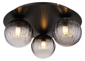 GLOBO LIGHTING Plafoniera a Soffitto Design Moderno da Interno 3 Luci colore Nero - Dallerta