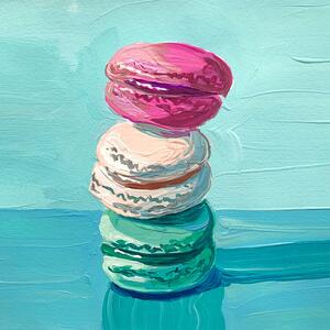 Illustrazione Macarons, Key and Sea