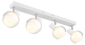 GLOBO LIGHTING Plafoniera a Soffitto Design Moderno da Interno 4 Luci colore Bianco - Tokki