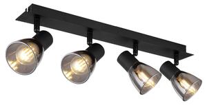 GLOBO LIGHTING Plafoniera a Soffitto Design Moderno da Interno 4 Luci colore Nero Opaco - 54307-4 Claude