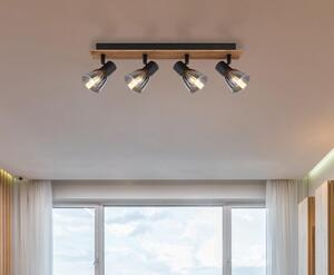 GLOBO LIGHTING Plafoniera a Soffitto Design Moderno da Interno 4 Luci colore Marrone Scuro - Claude