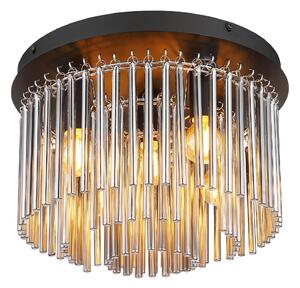 GLOBO LIGHTING Plafoniera a Soffitto Design Moderno da Interno colore Nero e Cromo - Gorley