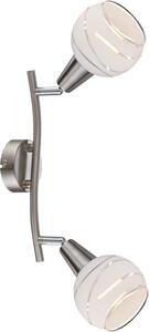 GLOBO LIGHTING Plafoniera LED a Soffitto Design Moderno da Interno 2 Luci colore Nichel Satinato - 54341-2