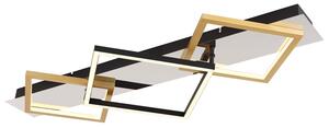 GLOBO LIGHTING Plafoniera LED a Soffitto Design Moderno da Interno 32 Watt colore Nero Oro - 67847-32 Lesina
