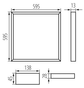 Kanlux 26778 - LED cornice da incasso AVAR LED/32W/230V 4000K UGR<19 59,5x59,5 cm