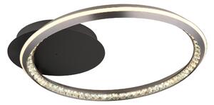 GLOBO LIGHTING Plafoniera LED Moderna con Cristalli K9 30 Watt colore Grigio Satinato