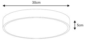 Plafoniera LED dimmerabile LED/30W/230V 3000-6500K diametro 30 cm nero + +TC
