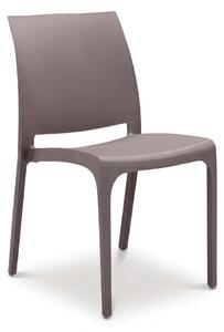 BICA Sedia Cucina Soggiorno Design Moderno in Polipropilene 46x54x80 cm colore Taupe - Vietri