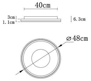 Globo 48558-48 - Lampada LED da soffitto EILA 48W/230V pr.48 cm + DO