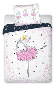 Lenzuola in cotone per letto con ballerina 2 pezzi: 1 pz 100 x 135 cm + 1 pz 40 x 60 cm