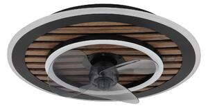 GLOBO LIGHTING Ventilatore da Soffitto con Luce Lampadario Ventilatore 3 Pale Diametro 49 cm 36W Nero - Trevino