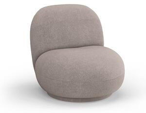 Poltrona beige in tessuto bouclé Chuck - Micadoni Home