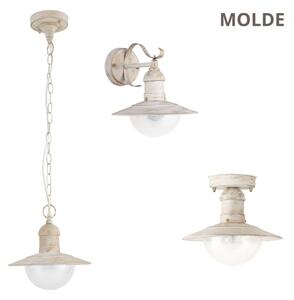 Brilagi - Lampada a sospensione da esterno MOLDE 1xE27/60W IP44 bianco/patina