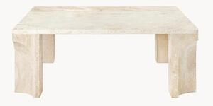 Tavolino in travertino Doric larg. 80 cm