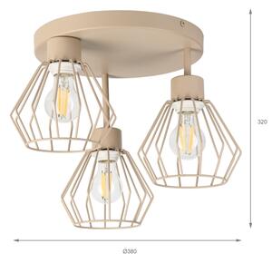 Plafoniera a soffitto AUDREY 3xE27/60W/230V beige