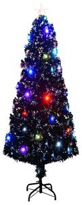 Albero di Natale Preilluminato con Supporto 240 cm Fibra Ottica