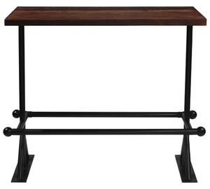 Tavolino da Bar Massello di Recupero Marrone Scuro 120x60x107cm