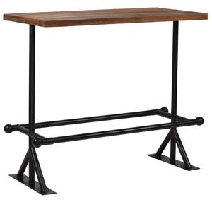 Tavolino da Bar Massello di Recupero Marrone Scuro 120x60x107cm