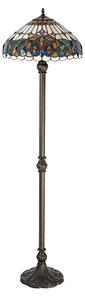 Brilagi - Lampada da terra in vetro Tiffany LUISA 2xE27/60W/230V