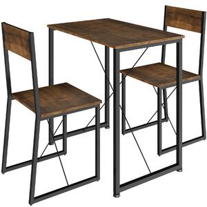 Tectake 404352 set di mobili margate - legno industriale scuro, rustico