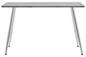 Tavolo da Pranzo Cemento e Argento 120x60x74 cm in MDF