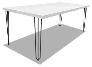 Tavolo Da Pranzo In Legno E Metallo Con Piedi Triangular | 160X90-Bianco