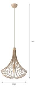 Lampadario sospeso su cavo BALERINA 1xE27/15W/230V beige