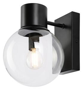 Lampada da parete SFERIO 1xE14/5W/230V nera/trasparente