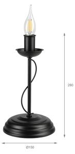 Lampada da tavolo ANTON 1xE14/60W/230V nera