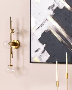 Lampada da parete in metallo e vetro oro a 3 luci Plafoniera di design moderno Glam Beliani