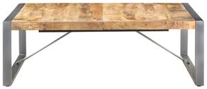 Tavolino da Caffè 120x120x40 cm in Legno di Mango Grezzo